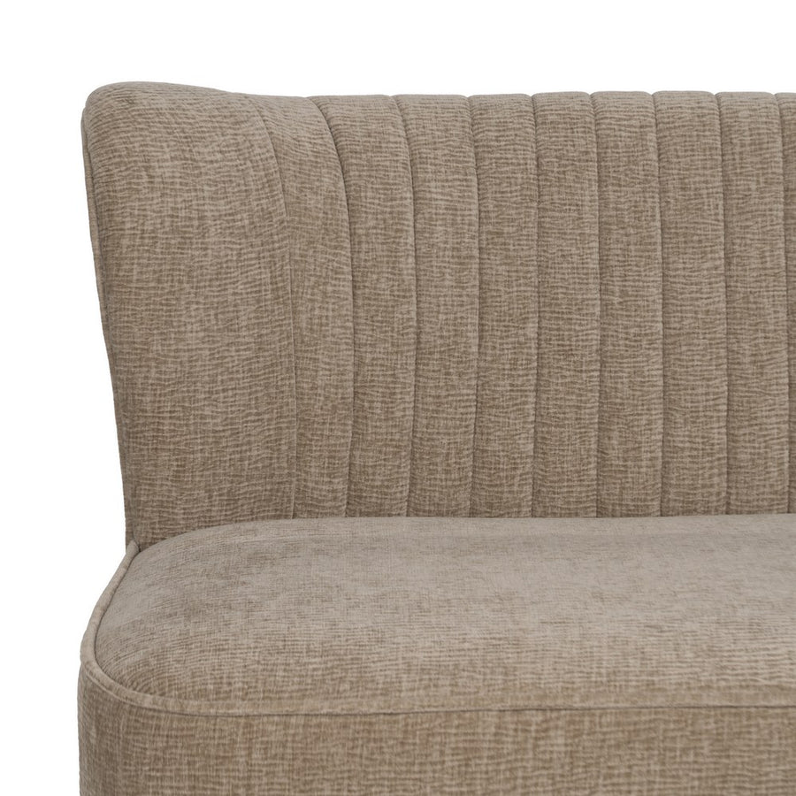 SOFÁ BEIGE TEJIDO-MADERA SALÓN 134 X 70 X 74 CM