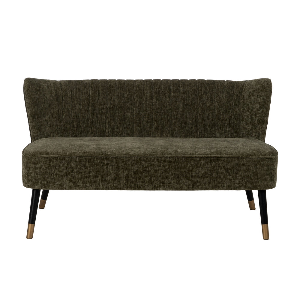 SOFÁ VERDE TEJIDO-MADERA SALÓN 134 X 70 X 74 CM