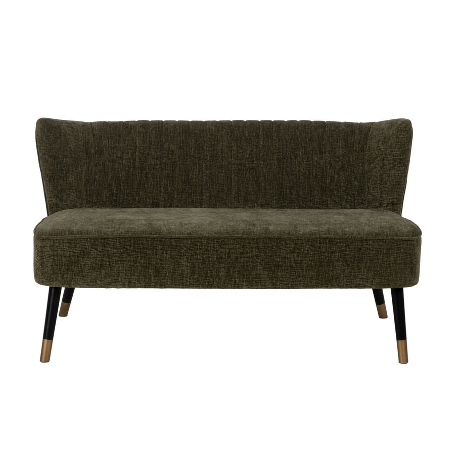 SOFÁ VERDE TEJIDO-MADERA SALÓN 134 X 70 X 74 CM