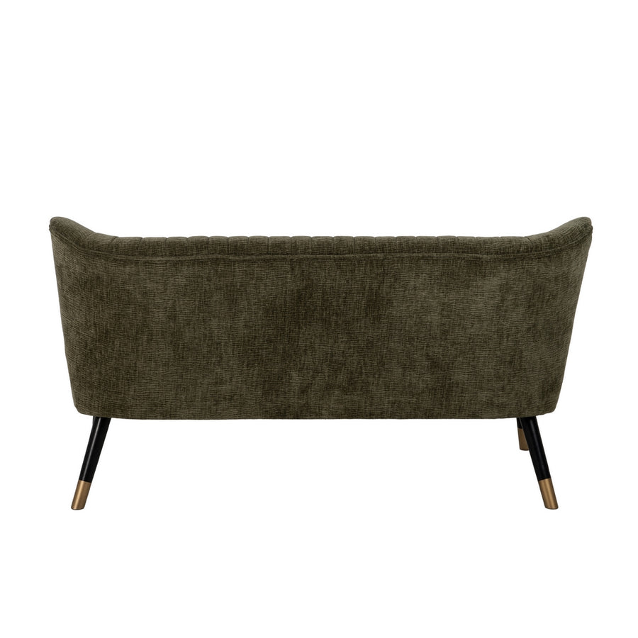 SOFÁ VERDE TEJIDO-MADERA SALÓN 134 X 70 X 74 CM