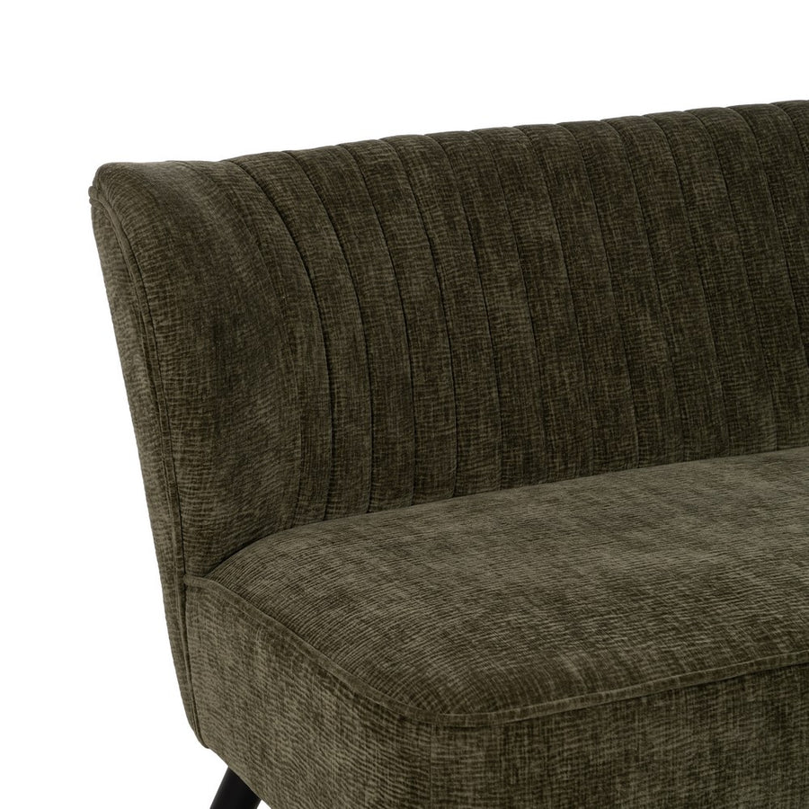 SOFÁ VERDE TEJIDO-MADERA SALÓN 134 X 70 X 74 CM