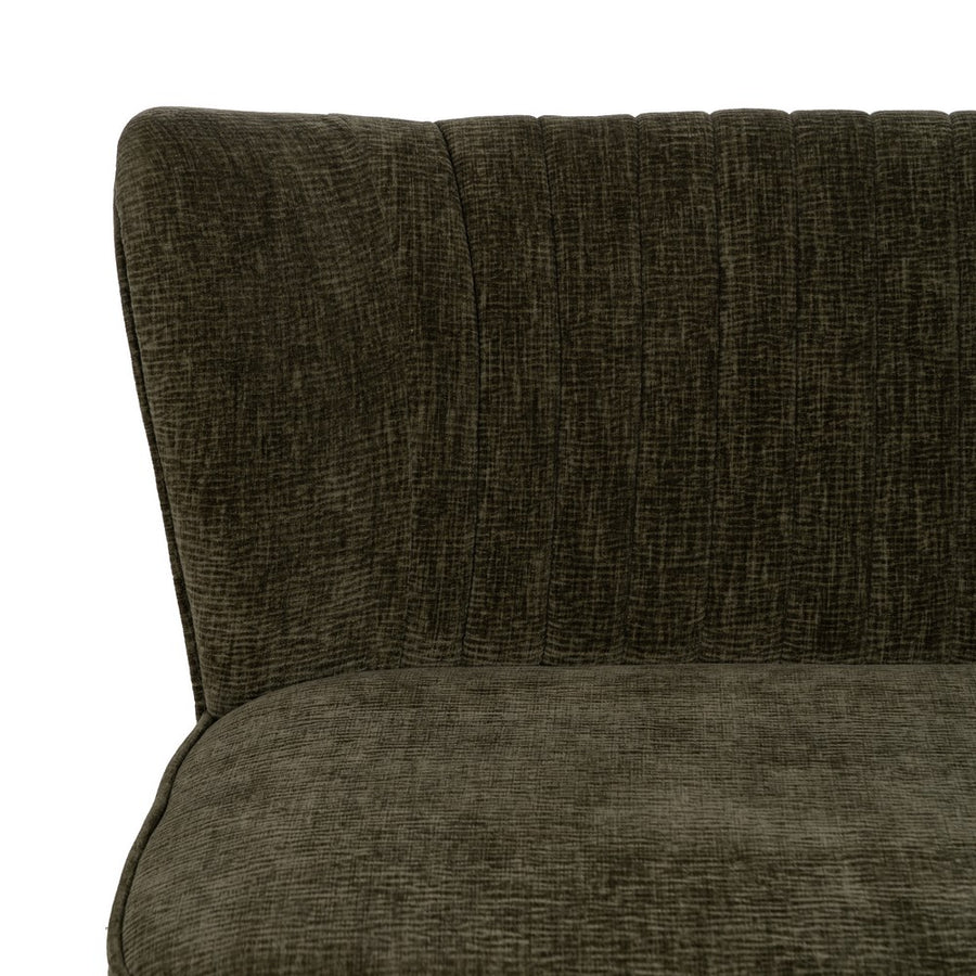 SOFÁ VERDE TEJIDO-MADERA SALÓN 134 X 70 X 74 CM