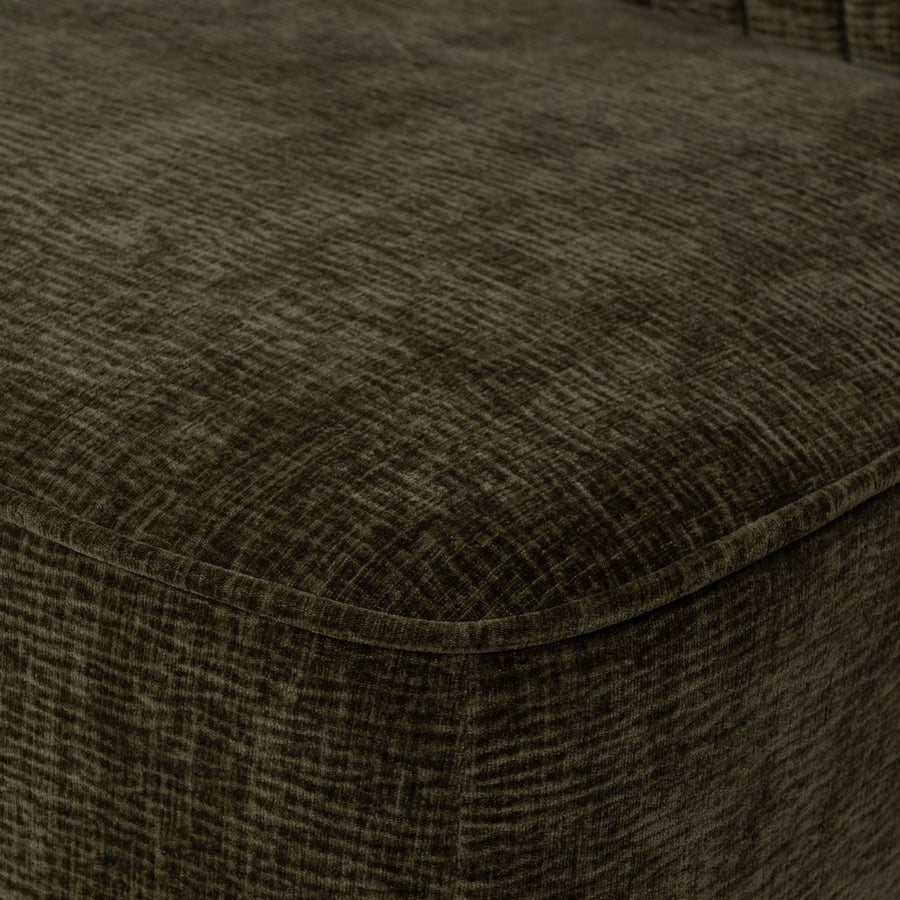 SOFÁ VERDE TEJIDO-MADERA SALÓN 134 X 70 X 74 CM