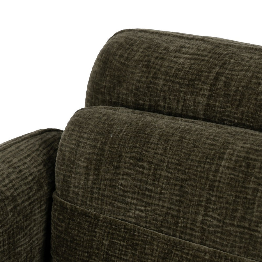 SILLÓN VERDE TEJIDO-MADERA SALÓN 72 X 72 X 73 CM