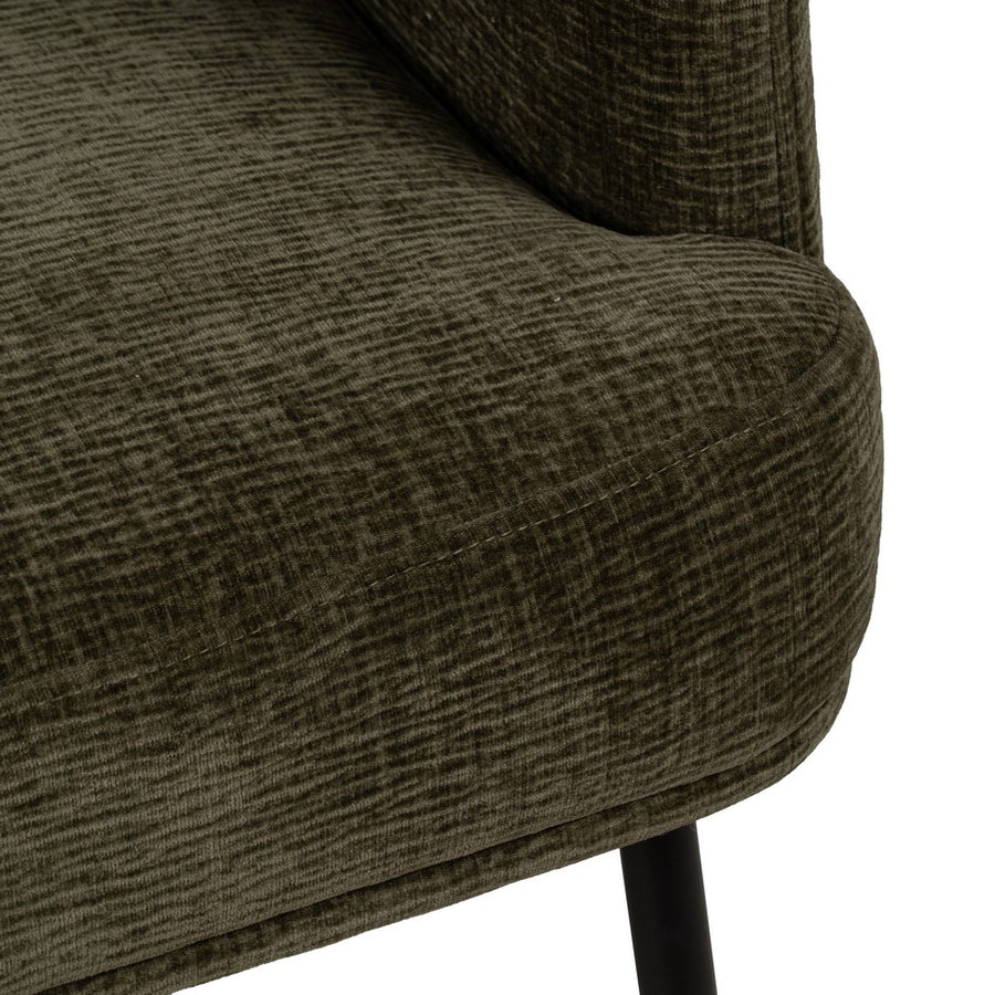 SILLÓN VERDE TEJIDO-MADERA SALÓN 72 X 72 X 73 CM