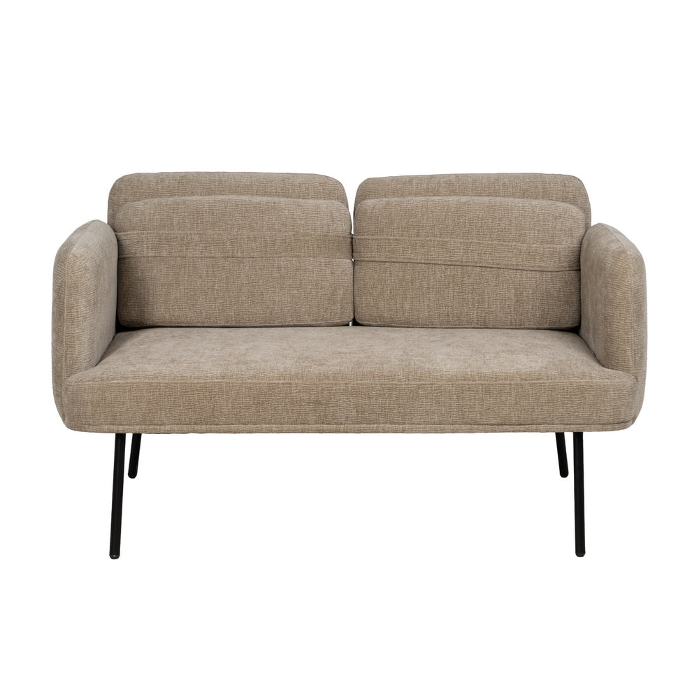 SOF� BEIGE TEJIDO-MADERA SAL�N 127 X 72 X 73 CM