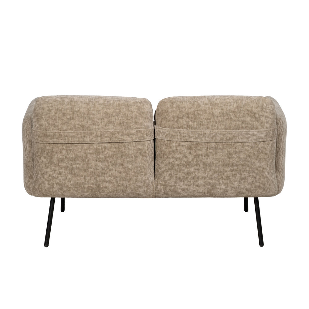 SOF� BEIGE TEJIDO-MADERA SAL�N 127 X 72 X 73 CM