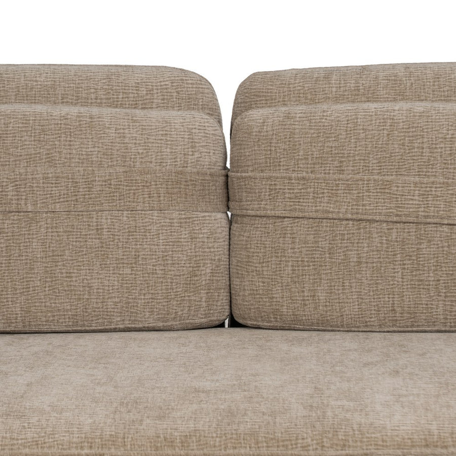 SOFÁ BEIGE TEJIDO-MADERA SALÓN 127 X 72 X 73 CM