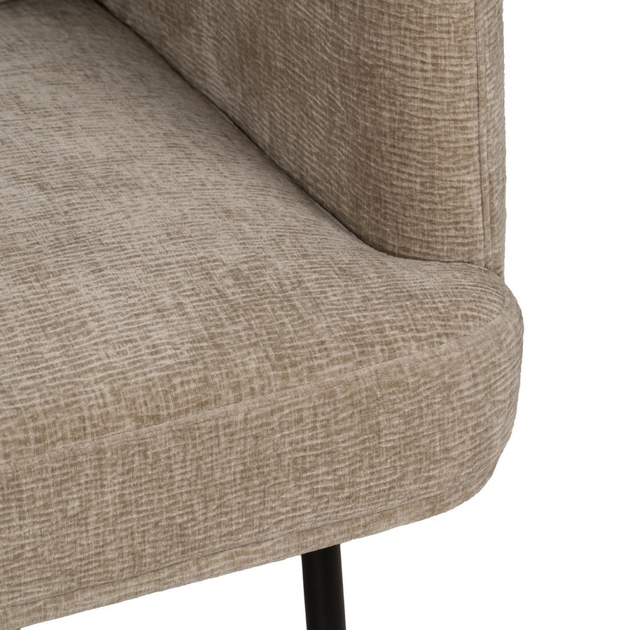 SOFÁ BEIGE TEJIDO-MADERA SALÓN 127 X 72 X 73 CM