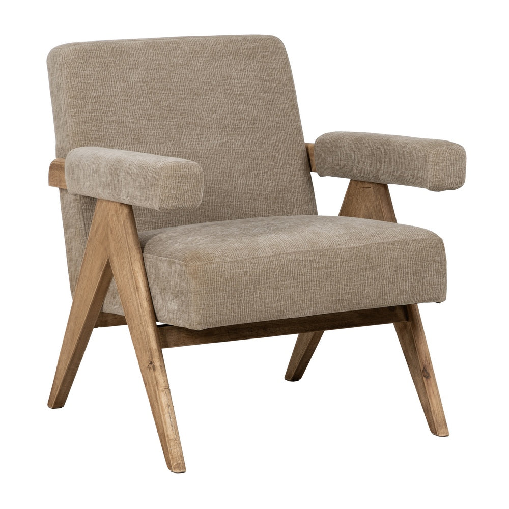 SILL�N BEIGE TEJIDO-MADERA SAL�N 74 X 76 X 85 CM