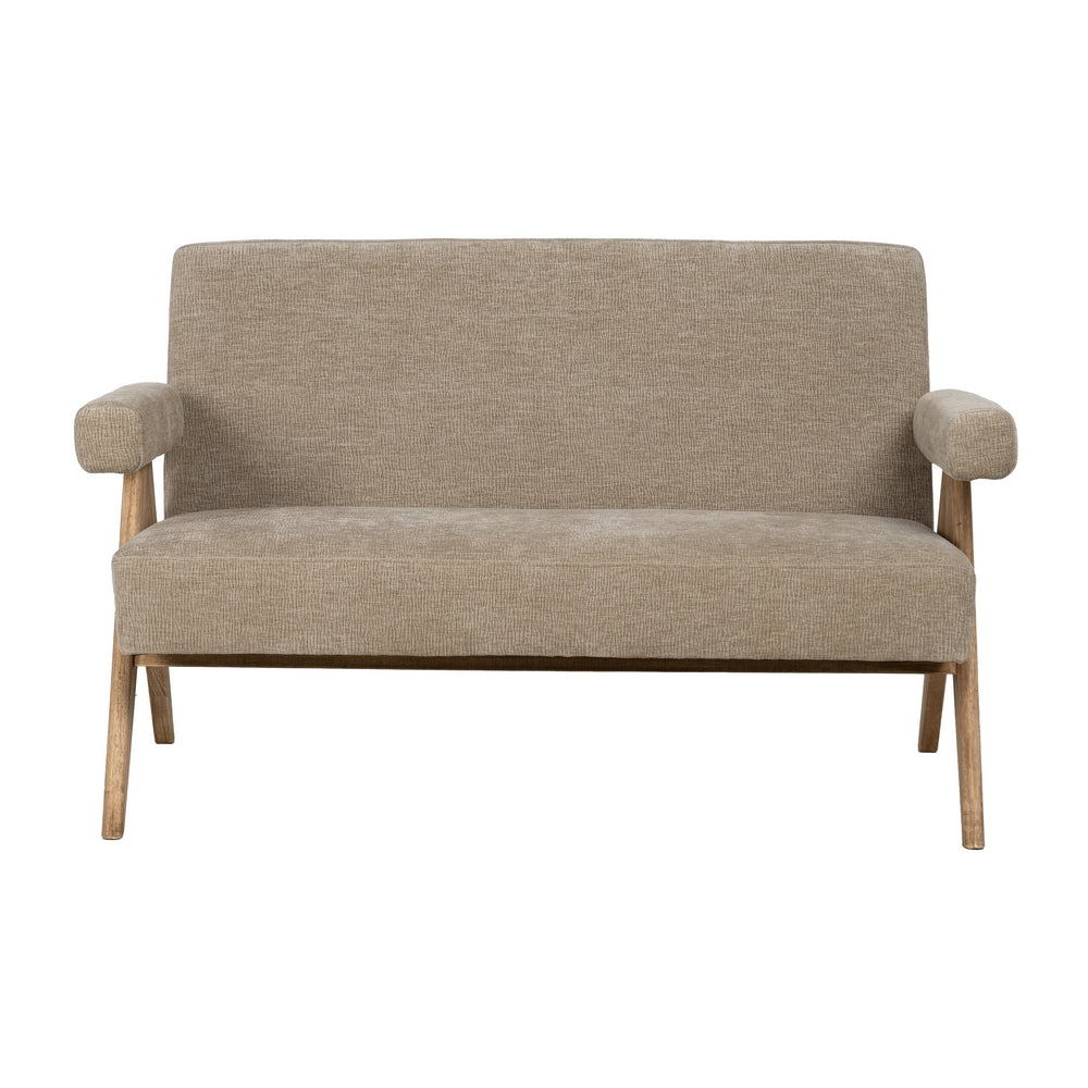 SOF� BEIGE TEJIDO-MADERA SAL�N 134 X 76 X 85 CM