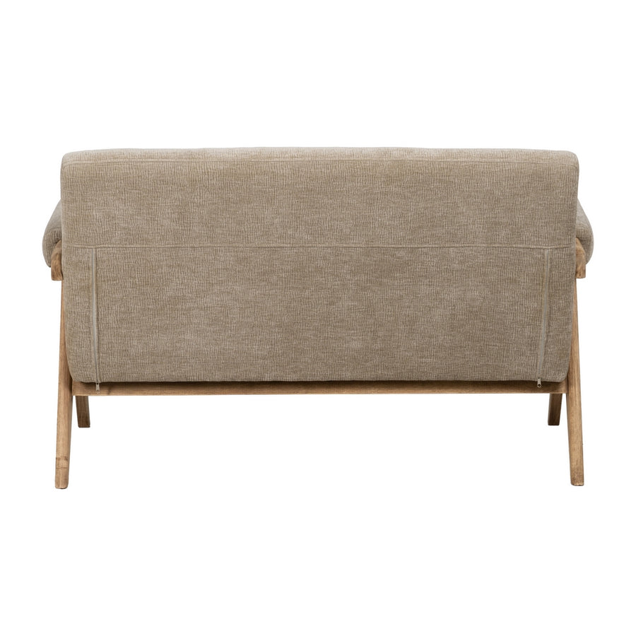 SOFÁ BEIGE TEJIDO-MADERA SALÓN 134 X 76 X 85 CM