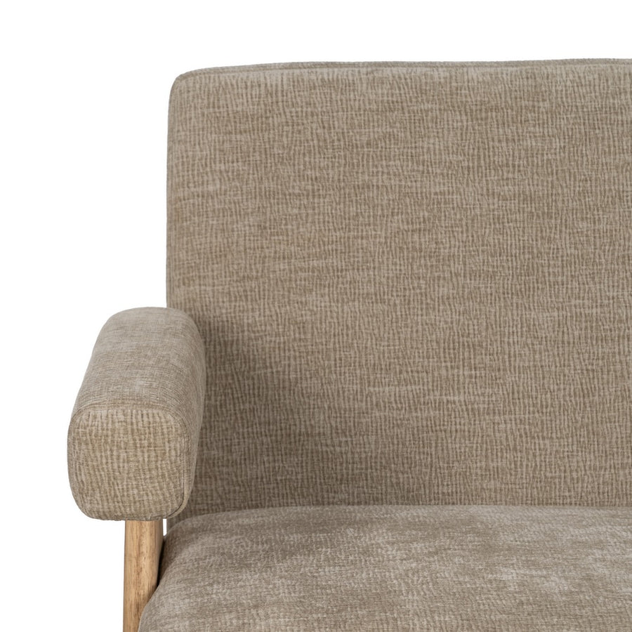 SOFÁ BEIGE TEJIDO-MADERA SALÓN 134 X 76 X 85 CM
