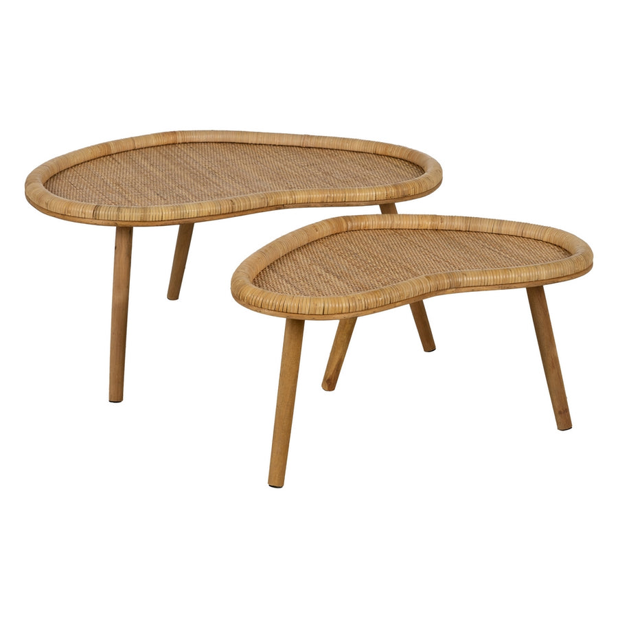 MESA CENTRO NATURAL RATÁN SALÓN 77 X 41 X 37 CM