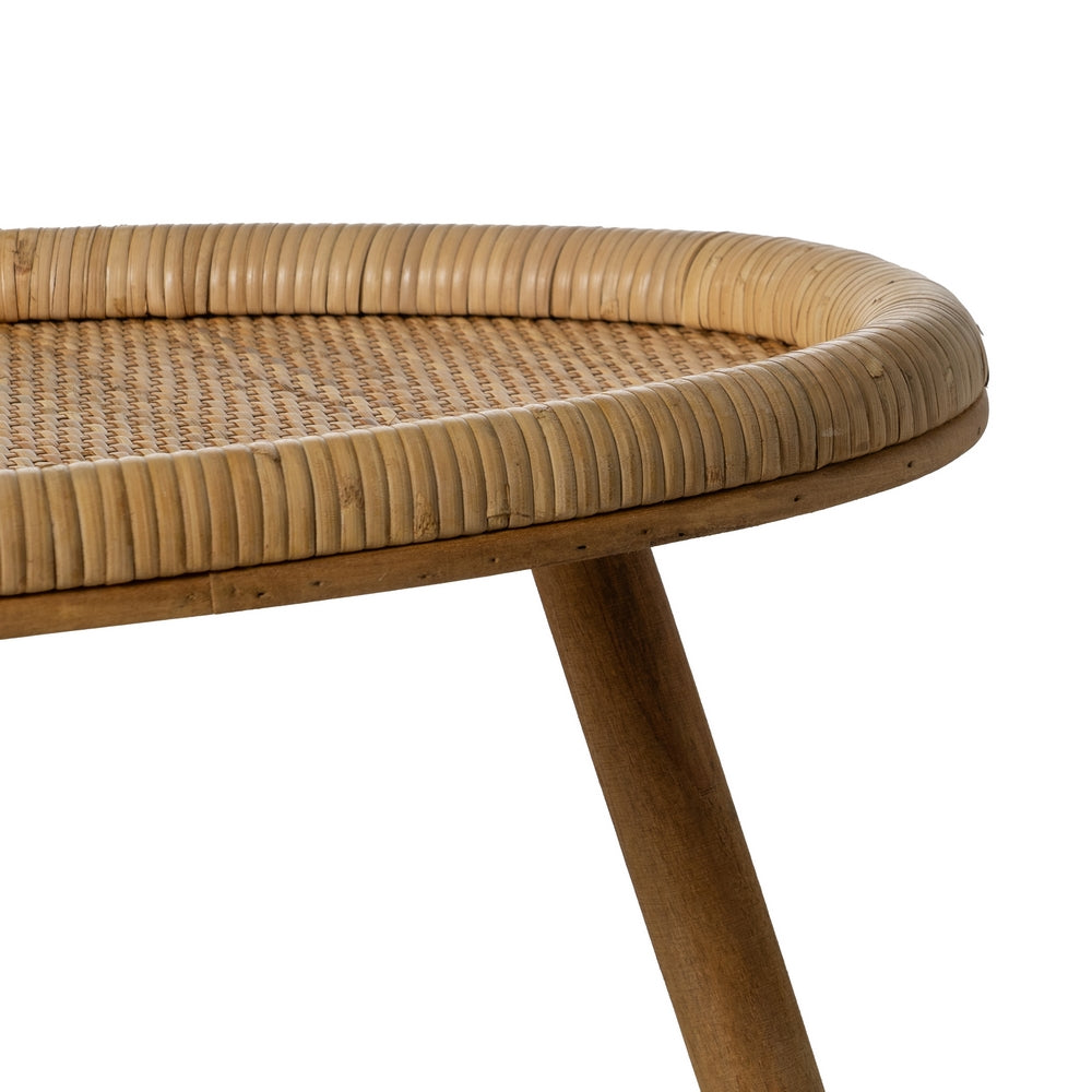 NATURAL RATTAN COFFEE TABLE LIVING ROOM 77 X 41 X 37 CM