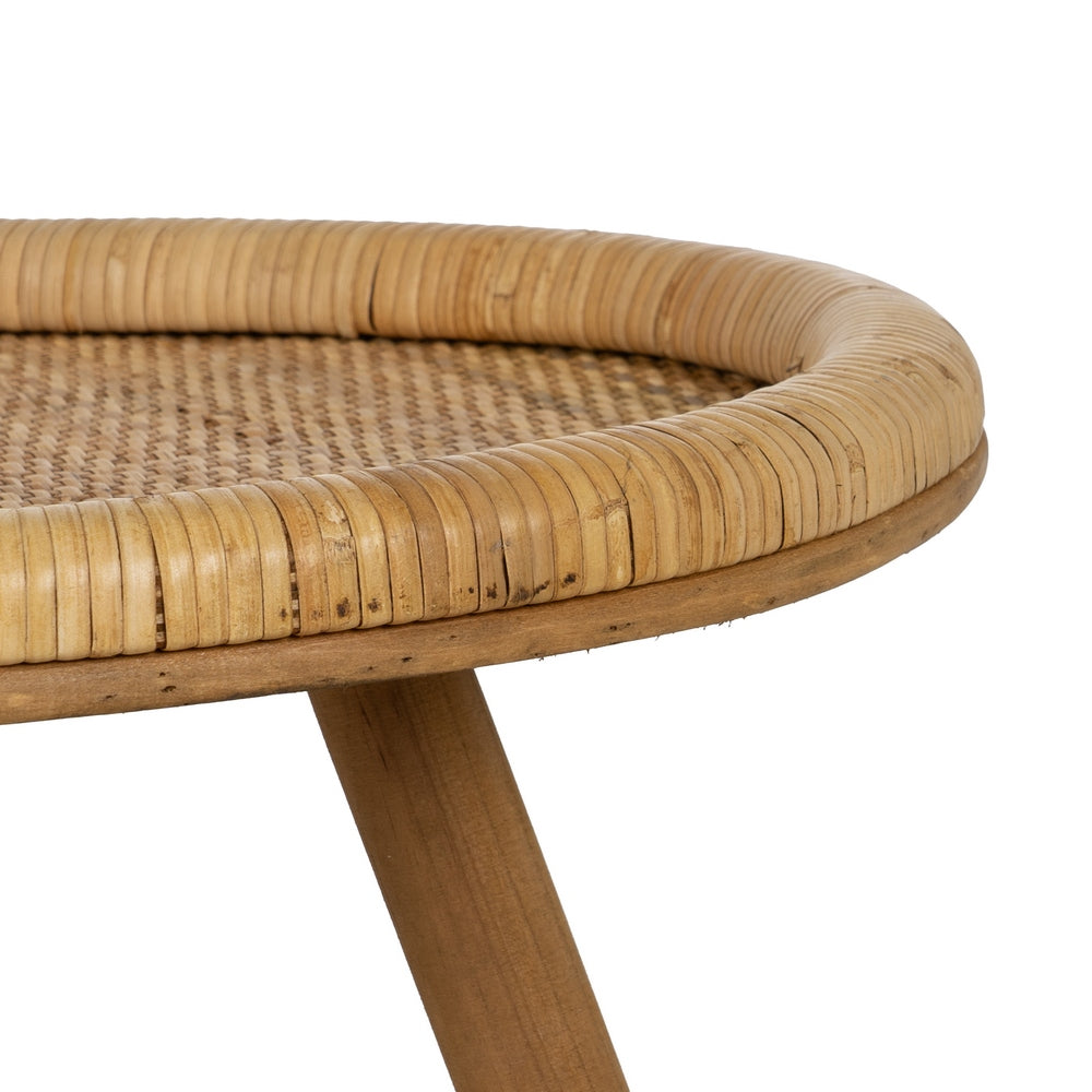 MESA CENTRO NATURAL RATÁN SALÓN 90 X 60 X 41 CM