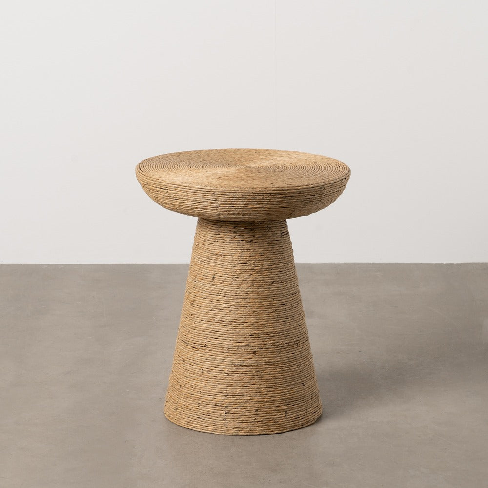 MESA AUXILIAR NATURAL CUERDA SALÓN 49 X 49 X 58 CM