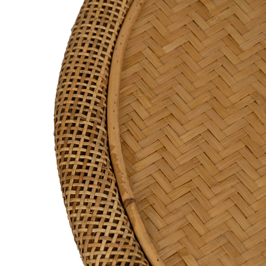 MESA AUXILIAR NATURAL BAMBÚ SALÓN 59 X 59 X 49,50 CM