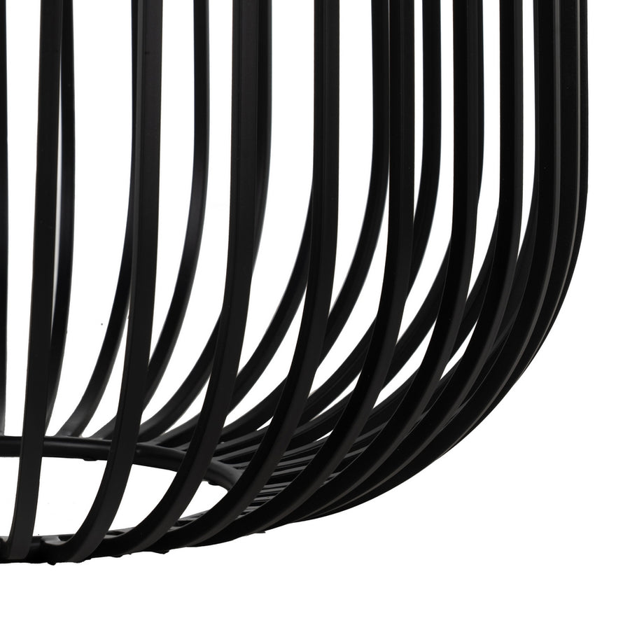 S/2 MESA CENTRO NEGRO METAL-CRISTAL 68 X 68 X 45 CM