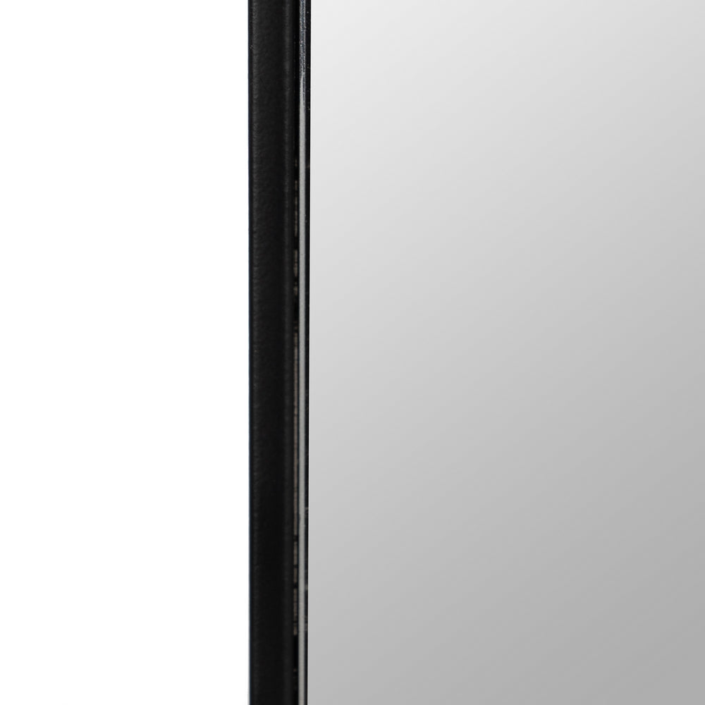 ESPEJO NEGRO METAL-CRISTAL DECORACIÓN 80 X 2 X 180 CM