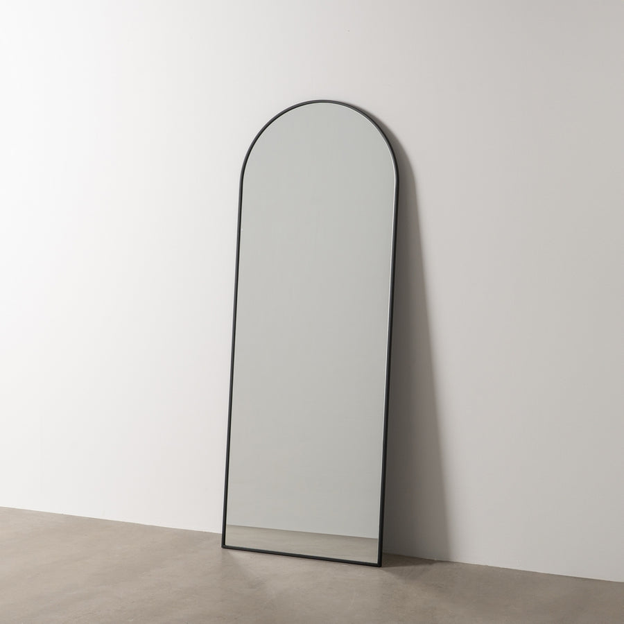 BLACK METAL-GLASS DECORATIVE MIRROR 64 X 2 X 170 CM