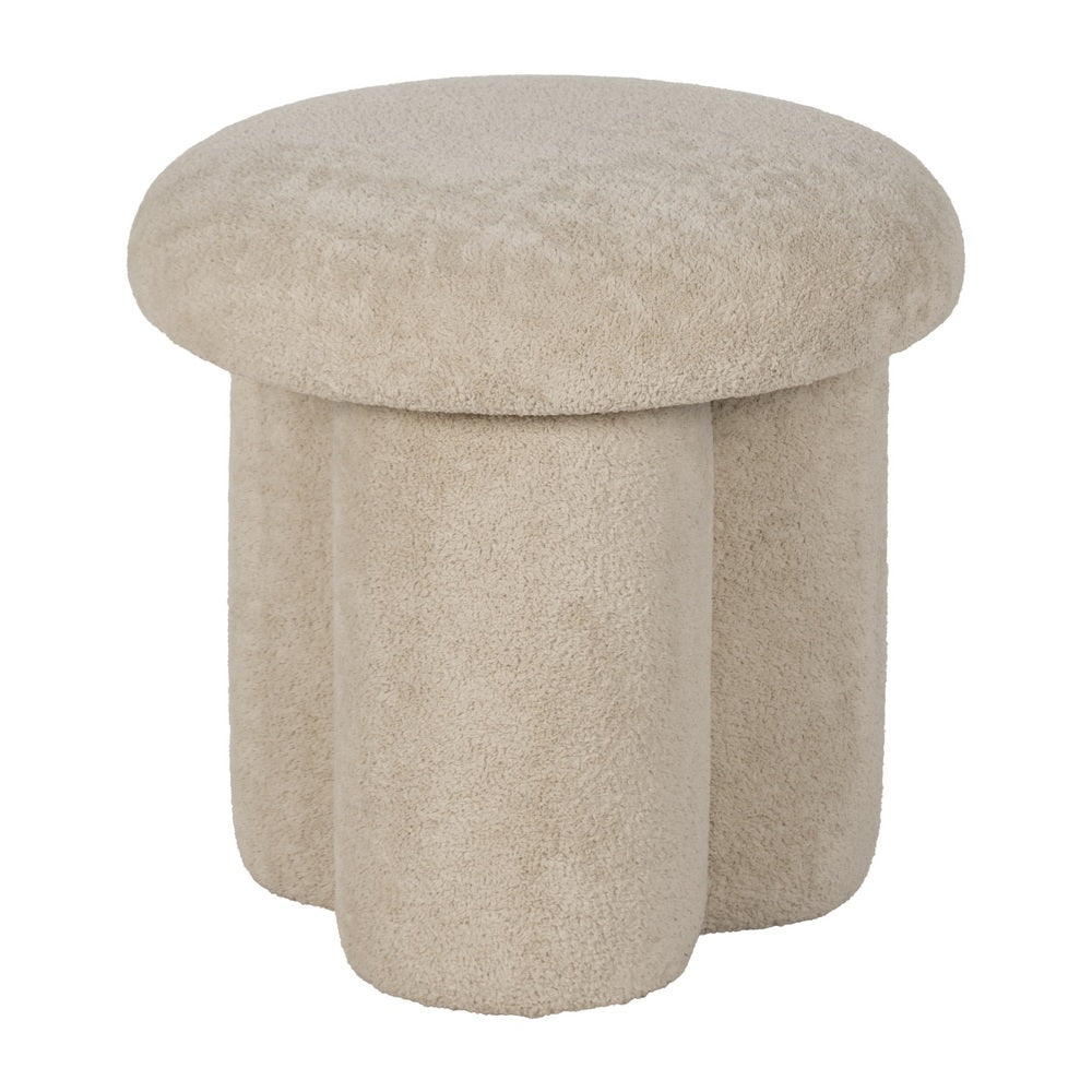 PUF BEIGE TEJIDO SAL�N 41 X 41 X 43 CM