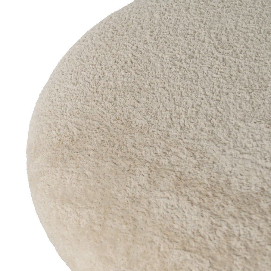 PUF BEIGE TEJIDO SALÓN 41 X 41 X 43 CM