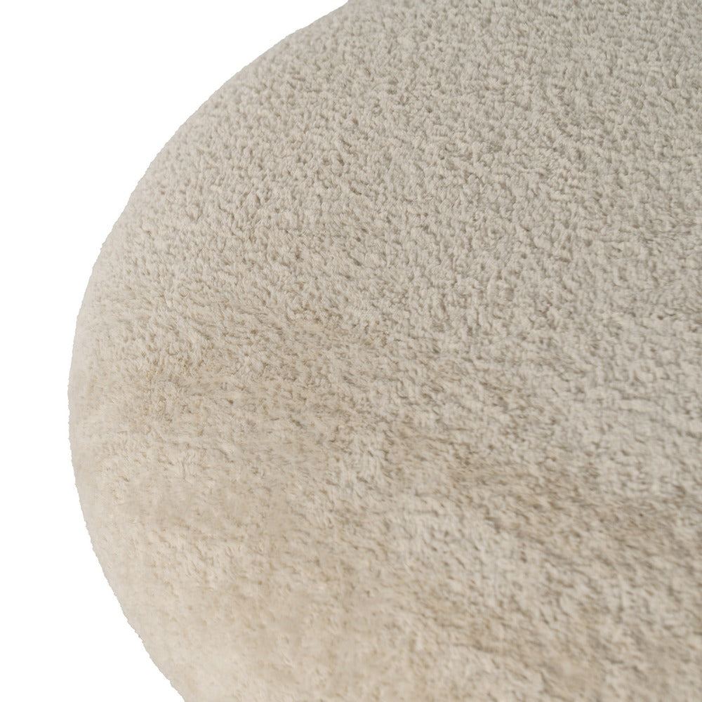 PUF BEIGE TEJIDO SALÓN 41 X 41 X 43 CM
