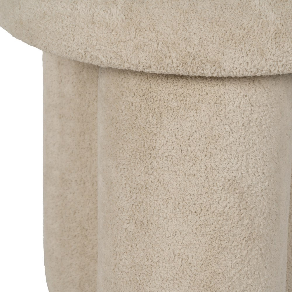 PUF BEIGE TEJIDO SALÓN 41 X 41 X 43 CM
