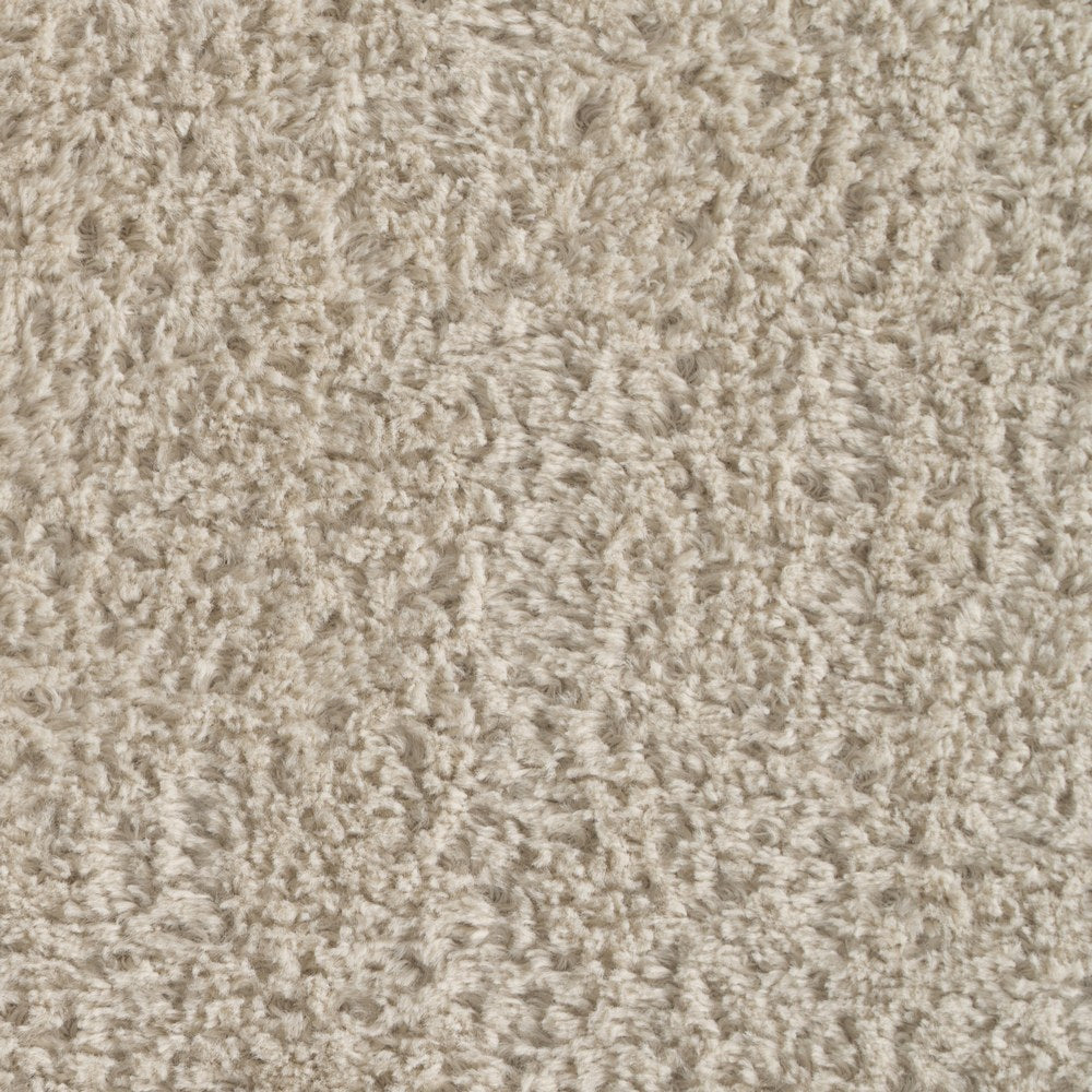 BEIGE FABRIC LIVING ROOM POUF 45 X 42 X 42 CM