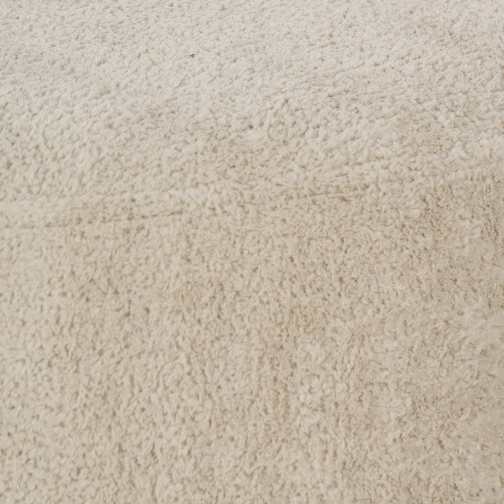 PUF BEIGE TEJIDO SALÓN 60 X 60 X 33 CM