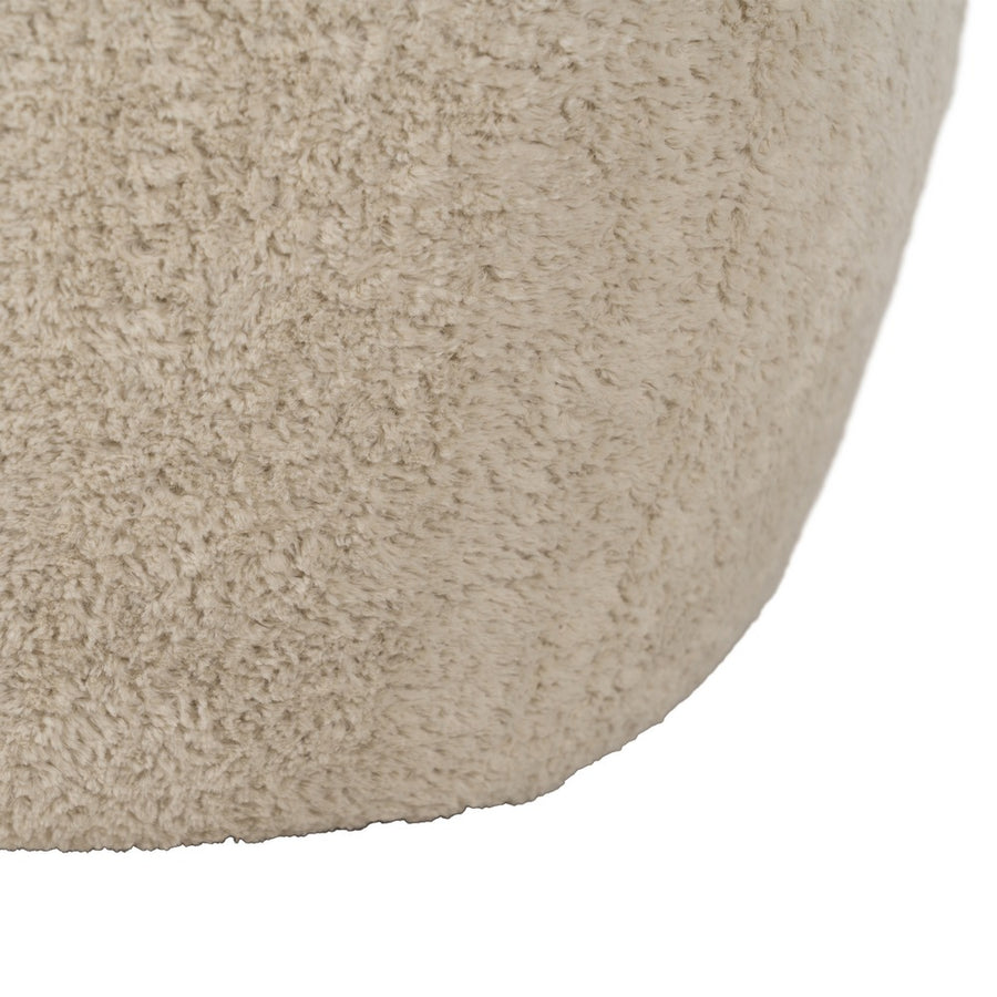 PUF BEIGE TEJIDO SALÓN 60 X 60 X 33 CM