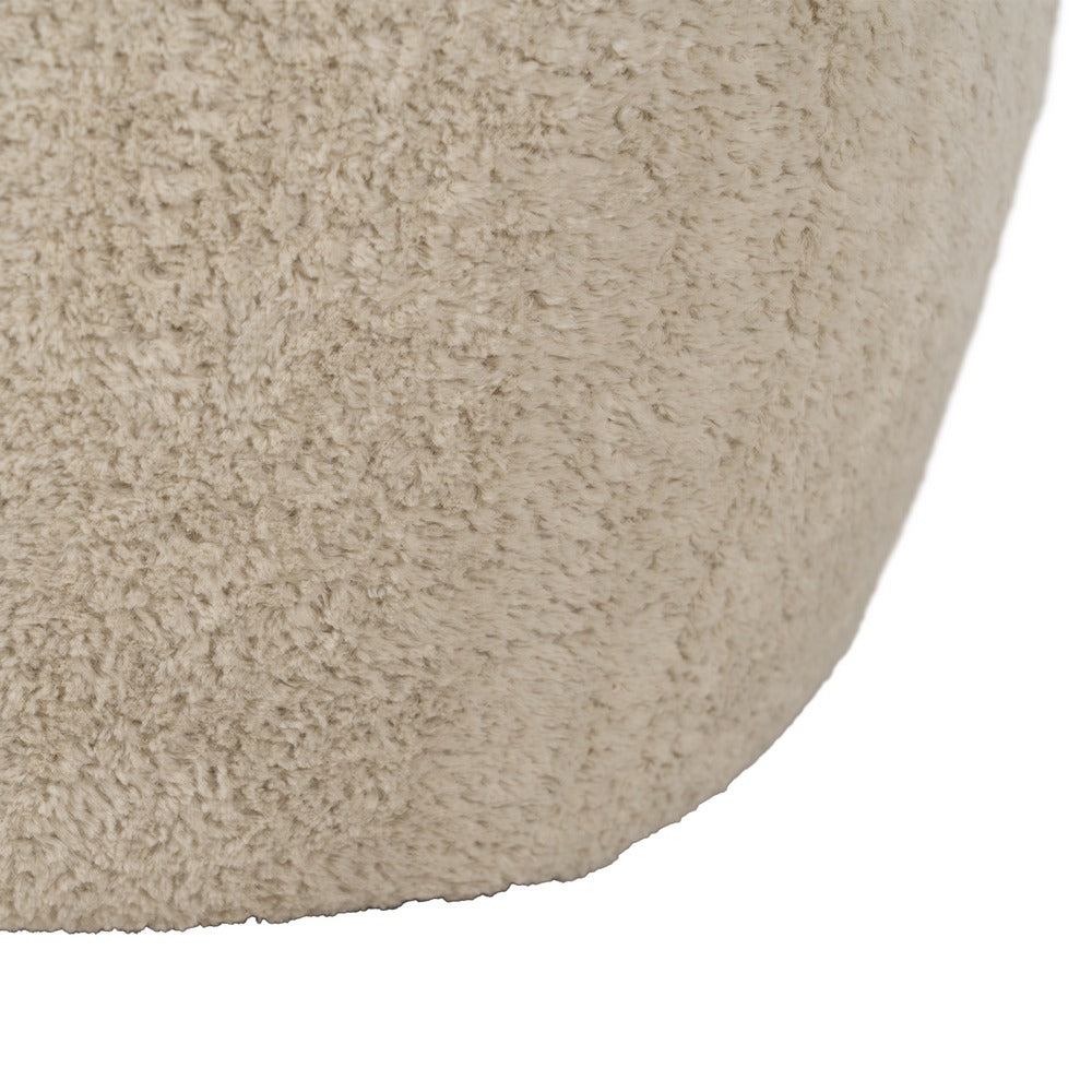 PUF BEIGE TEJIDO SALÓN 60 X 60 X 33 CM