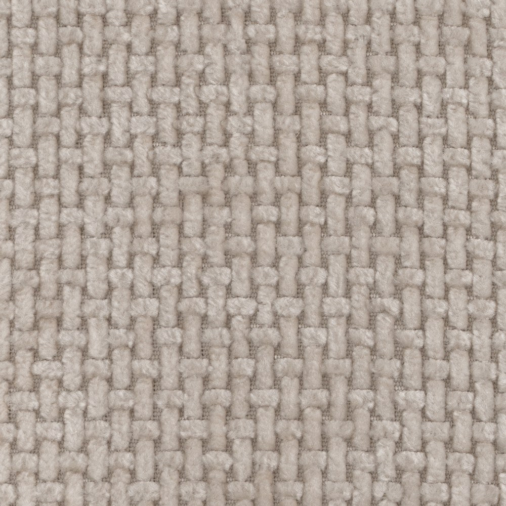 BEIGE FABRIC LIVING ROOM POUF 53 X 41 X 38 CM
