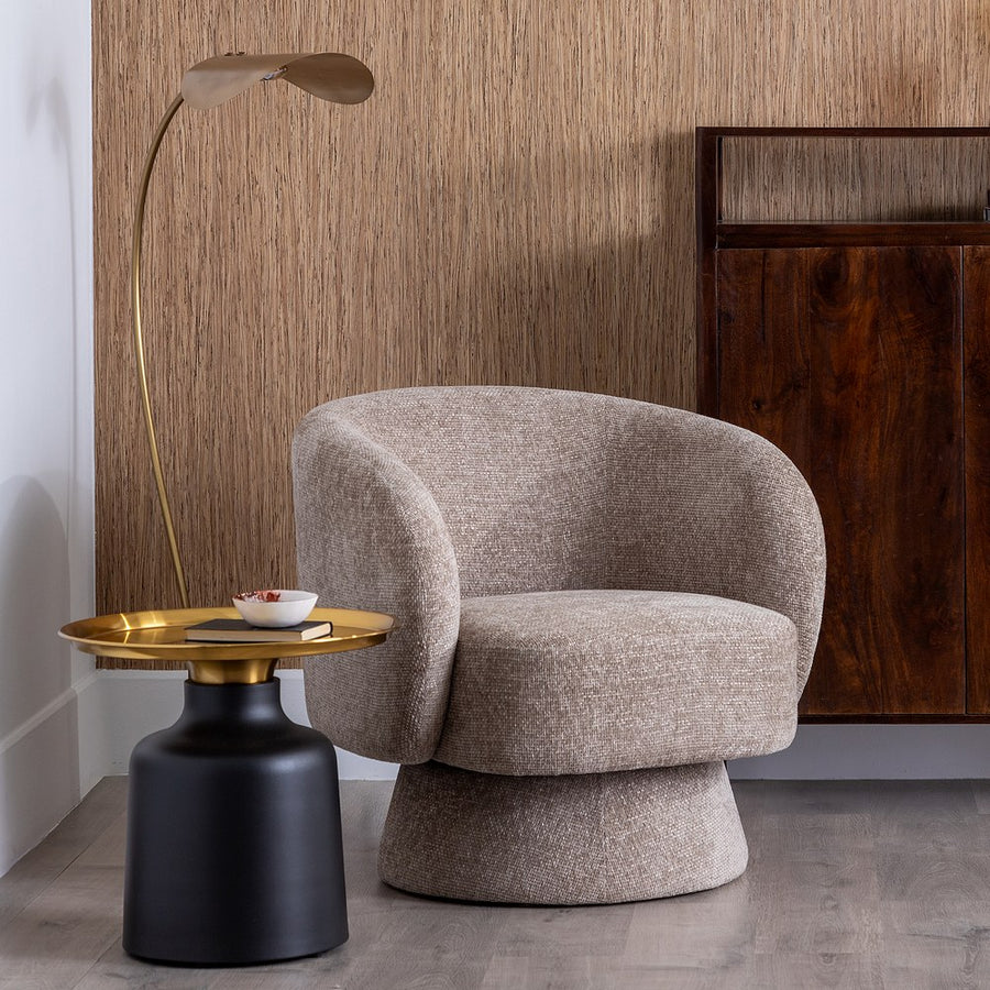 SILLÓN BEIGE TEJIDO SALÓN 78 X 79 X 77 CM