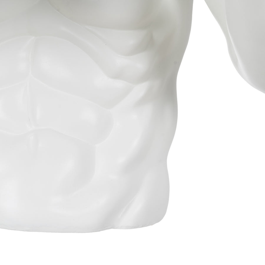 FIGURA BOXEADOR BLANCO RESINA 63 X 51 X 67 CM
