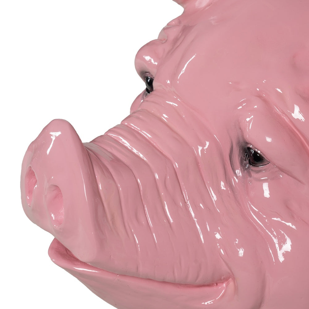 FIGURA CERDO ROSA RESINA 95 X 59 X 79 CM