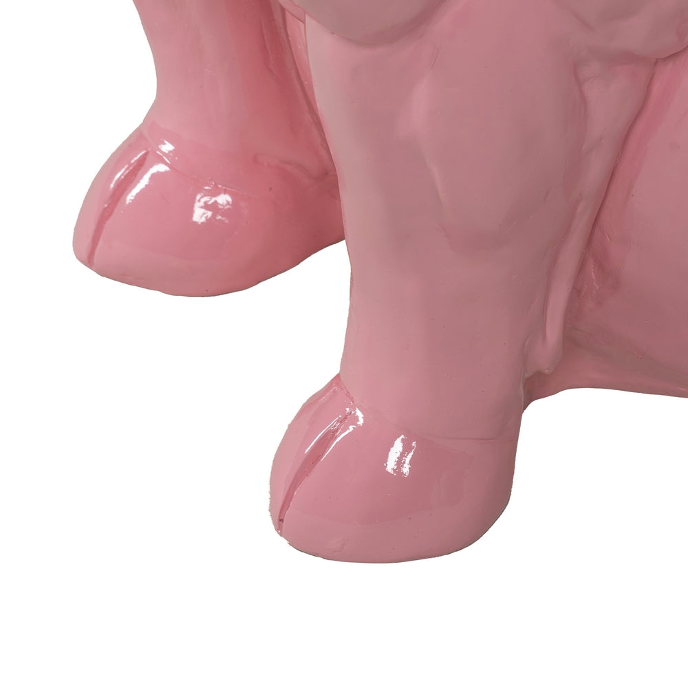 FIGURA CERDO ROSA RESINA 95 X 59 X 79 CM
