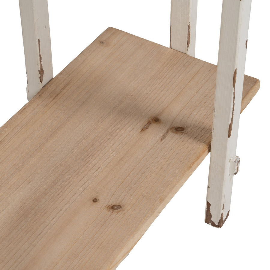 CONSOLA NATURAL-BLANCO MADERA DE ABETO 120 X 40 X 80 CM