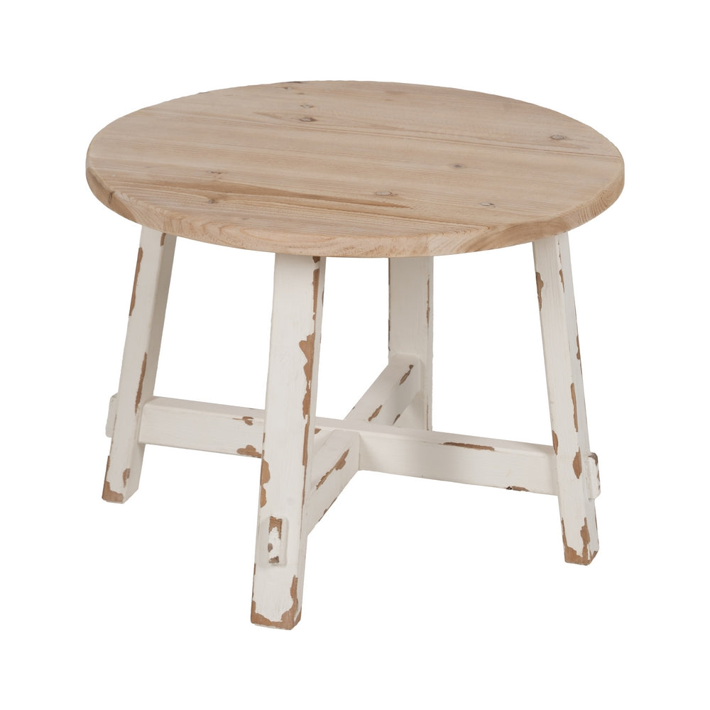 MESA CENTRO NATURAL-BLANCO 60 X 60 X 45 CM