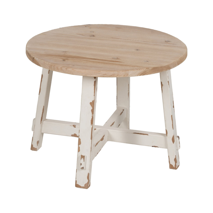 MESA CENTRO NATURAL-BLANCO 60 X 60 X 45 CM