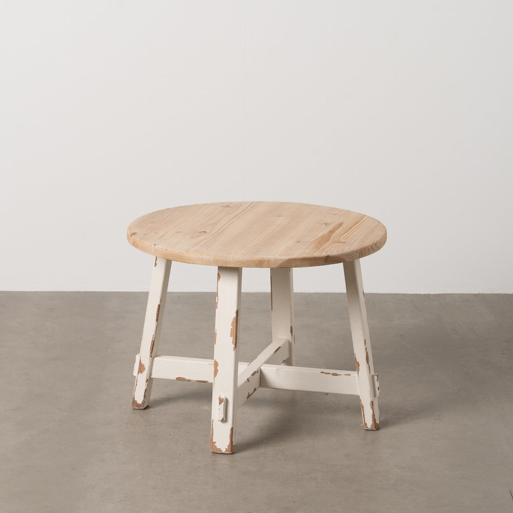MESA CENTRO NATURAL-BLANCO 60 X 60 X 45 CM