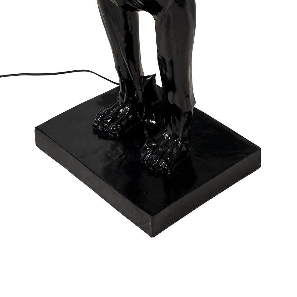LÁMPARA PERRO NEGRO RESINA-TEJIDO 45 X 40 X 127 CM
