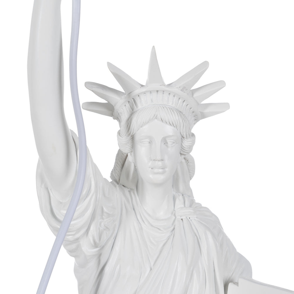 LÁMPARA MESA ESTATUA BLANCO RESINA 18,50 X 17 X 57 CM