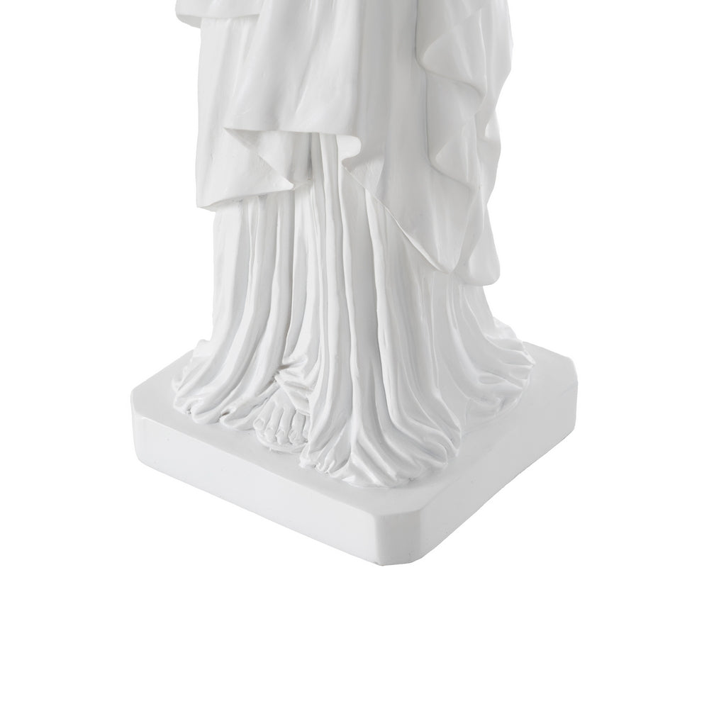LÁMPARA MESA ESTATUA BLANCO RESINA 18,50 X 17 X 57 CM