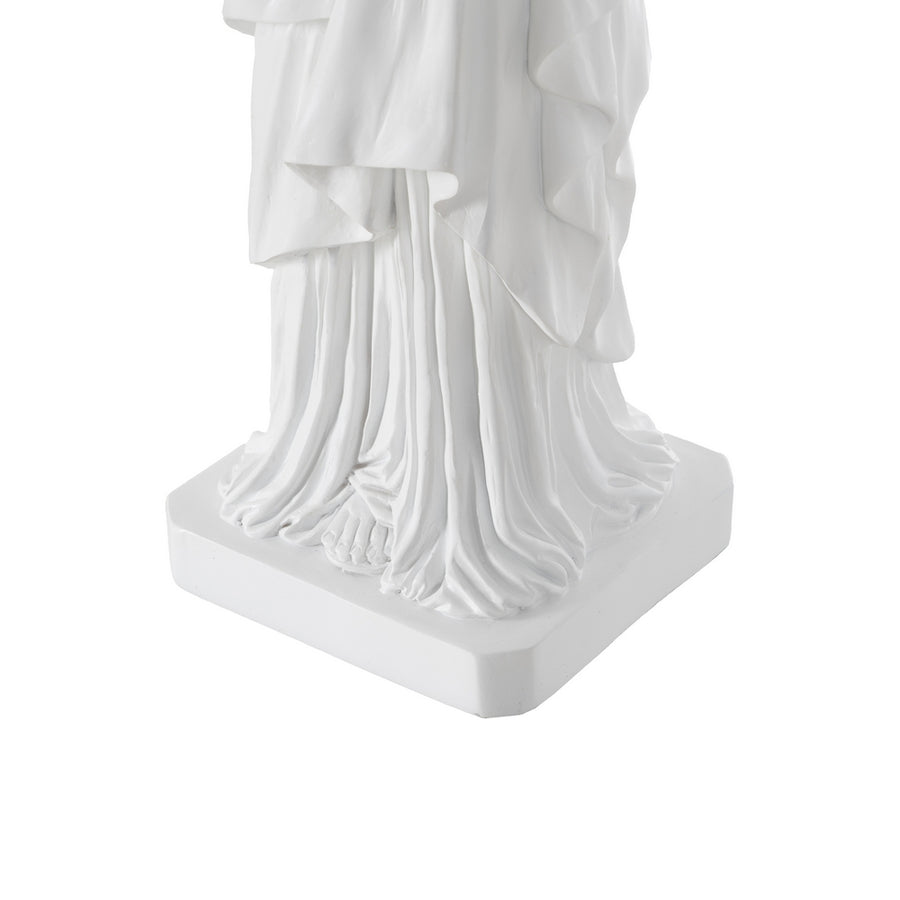 LAMP TABLE STATUE WHITE RESIN 18.50 X 17 X 57 CM