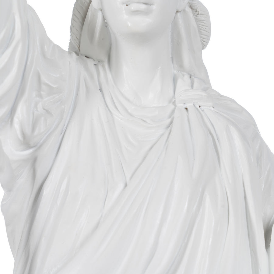 LAMP TABLE STATUE WHITE RESIN 18.50 X 17 X 57 CM