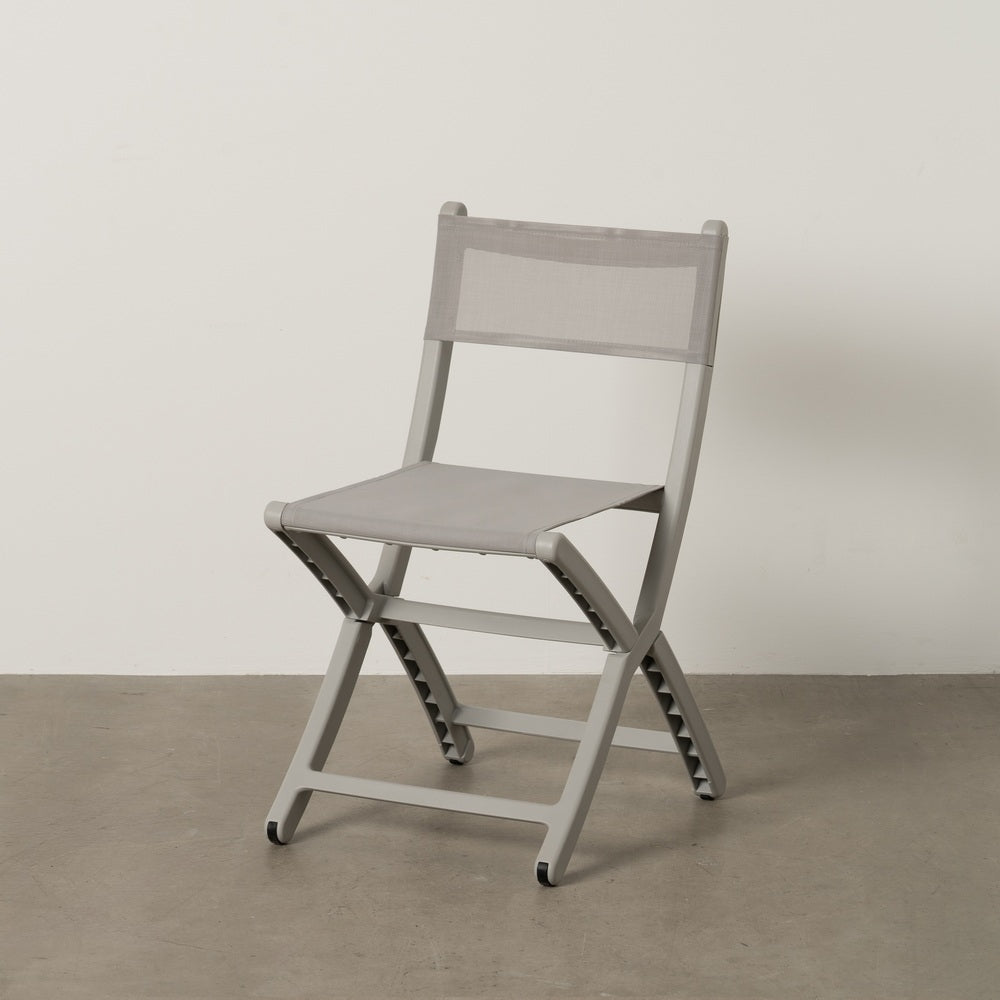 GREY FOLDING CHAIR POLYPROPYLENE 45 X 55 X 83 CM