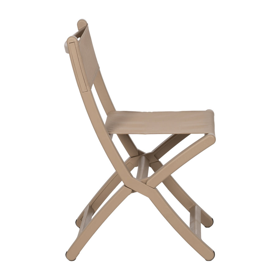 BEIGE FOLDING CHAIR POLYPROPYLENE 45 X 55 X 83 CM