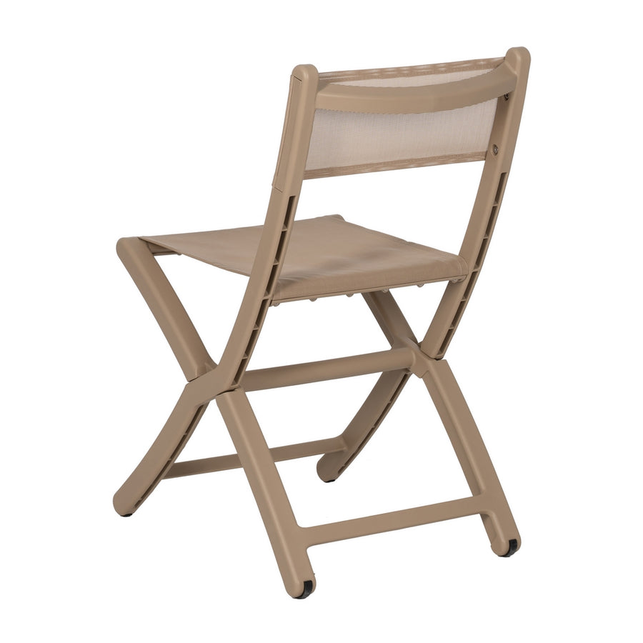 BEIGE FOLDING CHAIR POLYPROPYLENE 45 X 55 X 83 CM